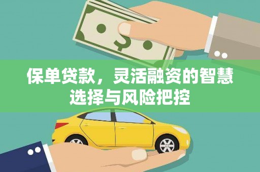 伊春保单贷款，灵活融资的智慧选择与风险把控