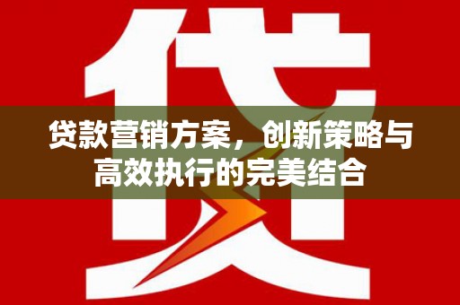 伊春贷款营销方案，创新策略与高效执行的完美结合