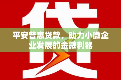 伊春平安普惠贷款，助力小微企业发展的金融利器