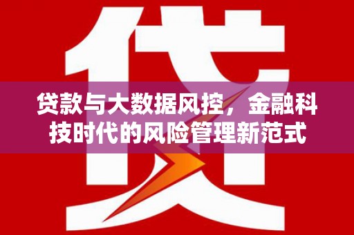 伊春贷款与大数据风控，金融科技时代的风险管理新范式