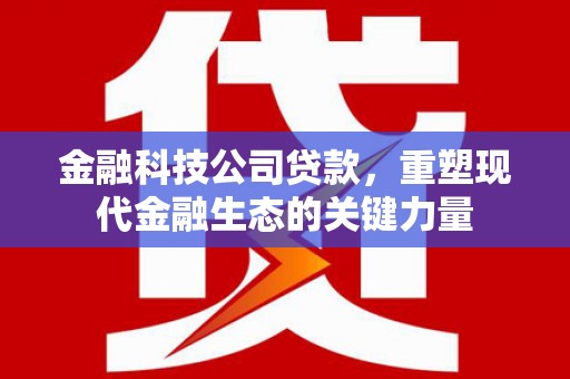 伊春金融科技公司贷款，重塑现代金融生态的关键力量