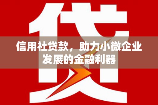 伊春信用社贷款，助力小微企业发展的金融利器