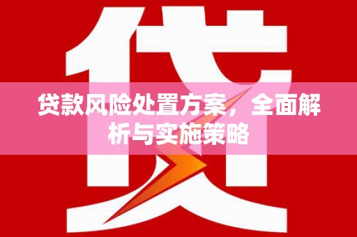 伊春贷款风险处置方案，全面解析与实施策略