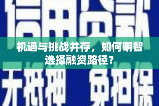 伊春机遇与挑战并存，如何明智选择融资路径？